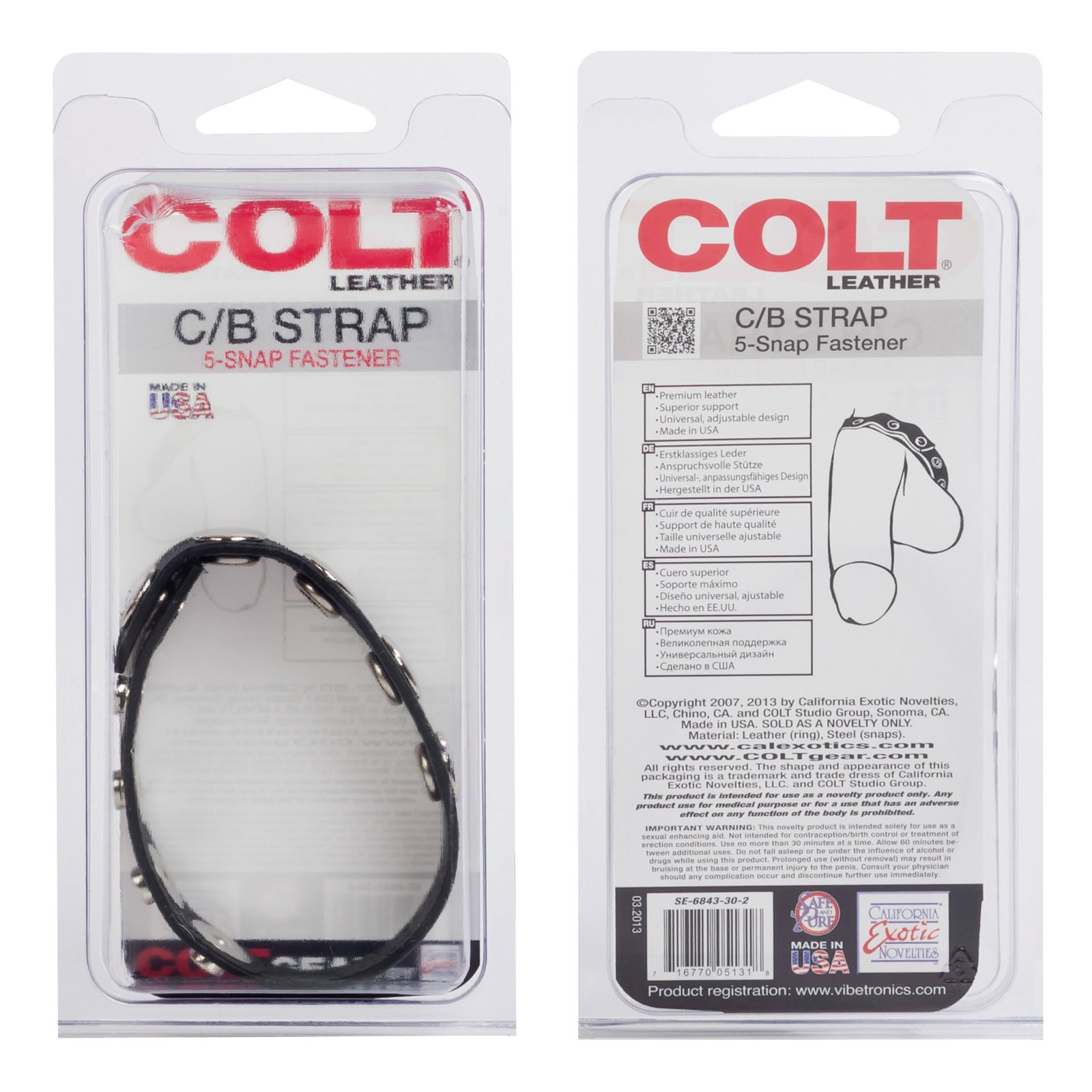 colt-adjustable-5-snap-leather Colt Adjustable 5 Snap Leather - Image 1