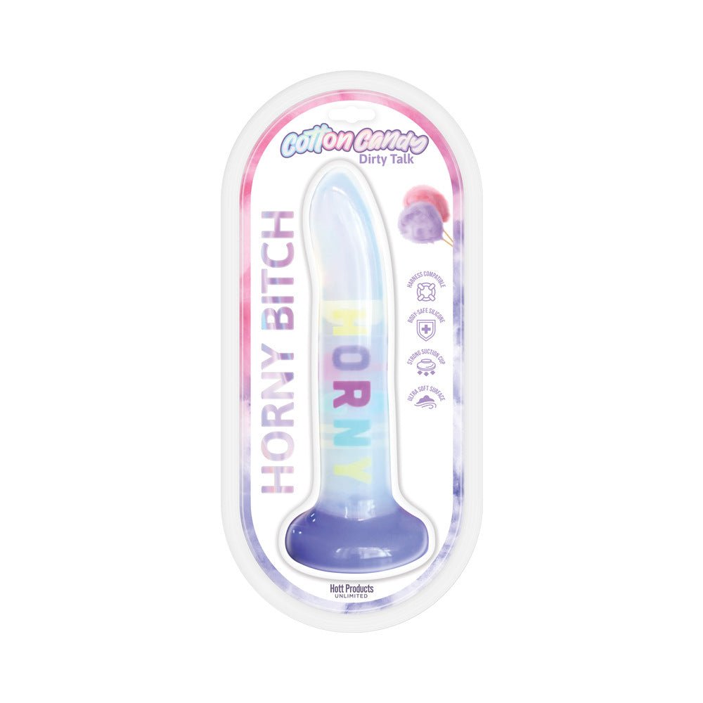cotton-candy-dirty-talk-horny-bitch-8-in-silicone-dildo Cotton Candy Dirty Talk Horny Bitch 8 in. Silicone Dildo - Image 1