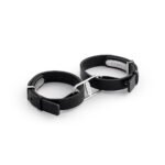 Crave ICON Cuffs Leather and Stainless Steel Restraints – Black - Image 2