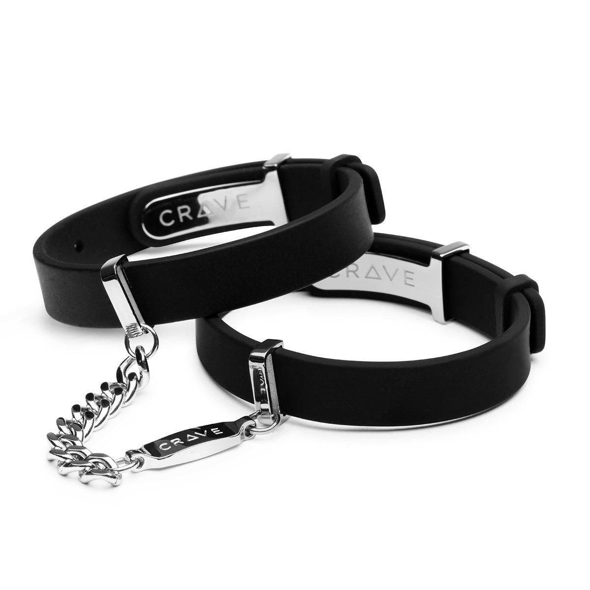 crave-id-cuffs-blacksilver Crave ID Cuffs Black/Silver - Image 1
