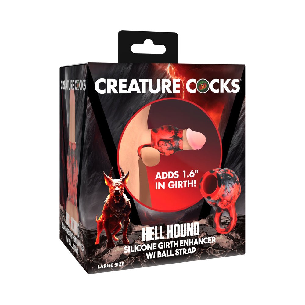 creature-cocks-hell-hound-silicone-girth-enhancer-with-ball-strap-l Creature Cocks Hell Hound Silicone Girth Enhancer with Ball Strap L - Image 1