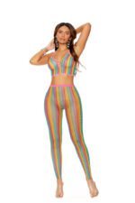 Crochet Net Cami Top and Matching Leggings - One Size - Multi-Colored - Image 2