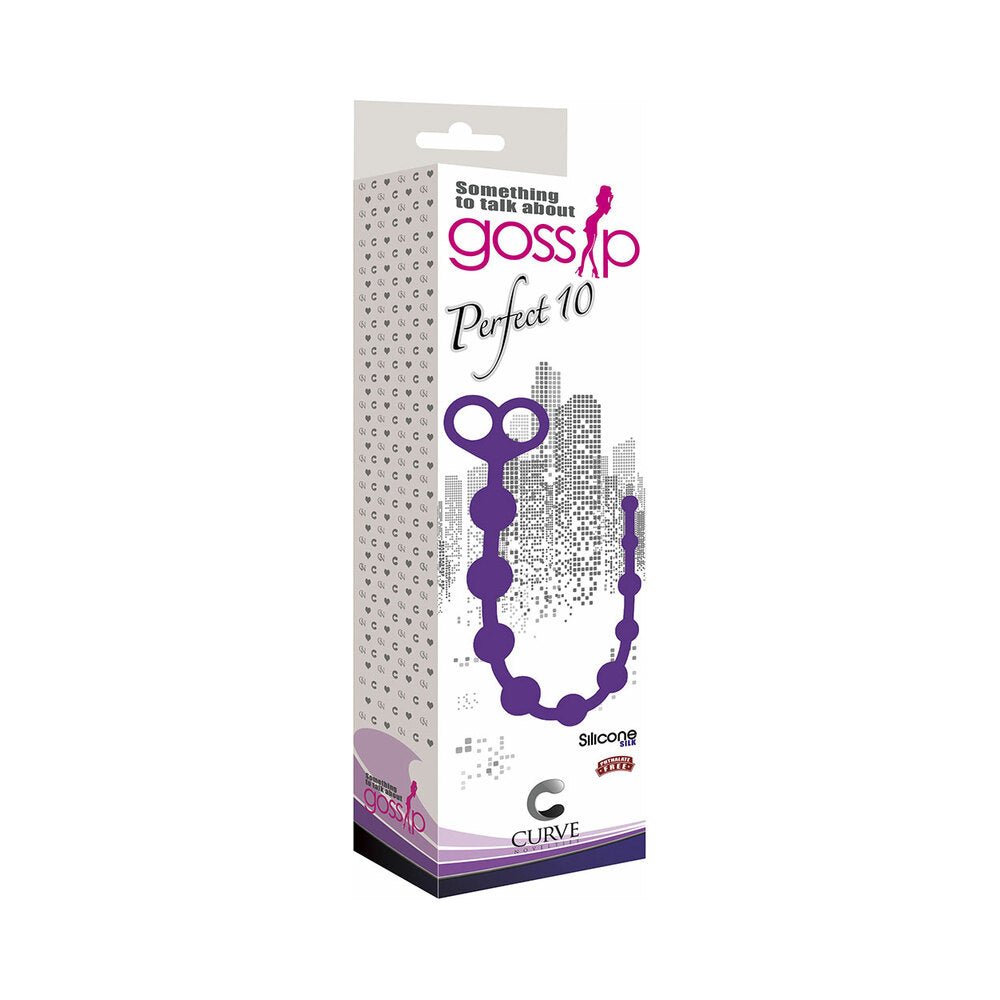curve-toys-gossip-perfect-10-silicone-anal-beads-violet Curve Toys Gossip Perfect 10 Silicone Anal Beads Violet - Image 1