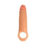 Curve Toys Jock 2 in. Extender Sheath with Ball Strap – Beige - Image 2