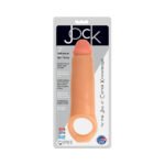 Curve Toys Jock 2 in. Enhancer with Ball Strap Extension Sheath Beige