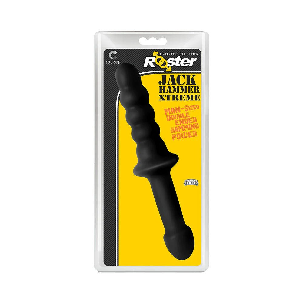 curve-toys-rooster-jackhammer-xl-115-in-rippled-dildo-with-insertable-handle-orange Curve Toys Rooster Jackhammer XL 11.5 in. Rippled Dildo with Insertable Handle Orange - Image 1