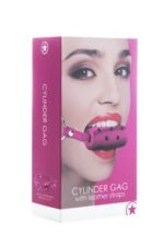 Cylinder Gag with Leather Straps – Pink