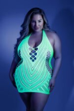 Shock Value Halter Dress - Queen - Neon Green - Image 3
