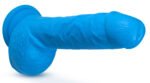 Neo - 9 Inch Dual Density Dildo - Neon Blue - Image 4