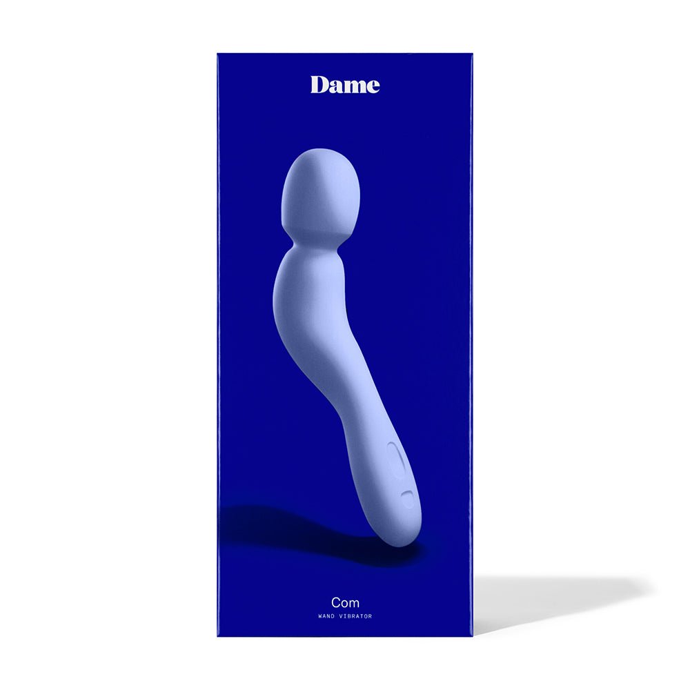 dame-com-rechargeable-silicone-wand-vibrator-periwinkle Dame Com Rechargeable Silicone Wand Vibrator Periwinkle - Image 1