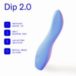 Dame Dip 2.0 Classic Rechargeable Silicone Vibrator – Periwinkle - Image 5