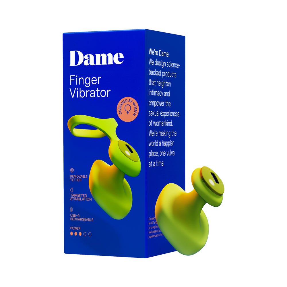 dame-fin-20-finger-vibrator-citrus Dame Fin 2.0 Finger Vibrator Citrus - Image 1