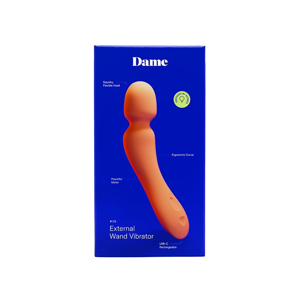 dame-min-mini-wand-vibrator-papaya Dame Min Mini Wand Vibrator Papaya - Image 1