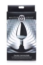 Dark Invader Metal and Silicone Anal Plug - Large