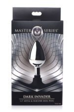 Dark Invader Metal and Silicone Anal Plug - Medium