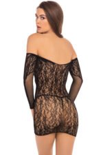 Demure Long Sleeve Mini Dress - Black - Medium/  Large - Image 2