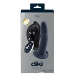 Diki Rechargeable Vibrating Dildo With Harness - Just Black - Image 6