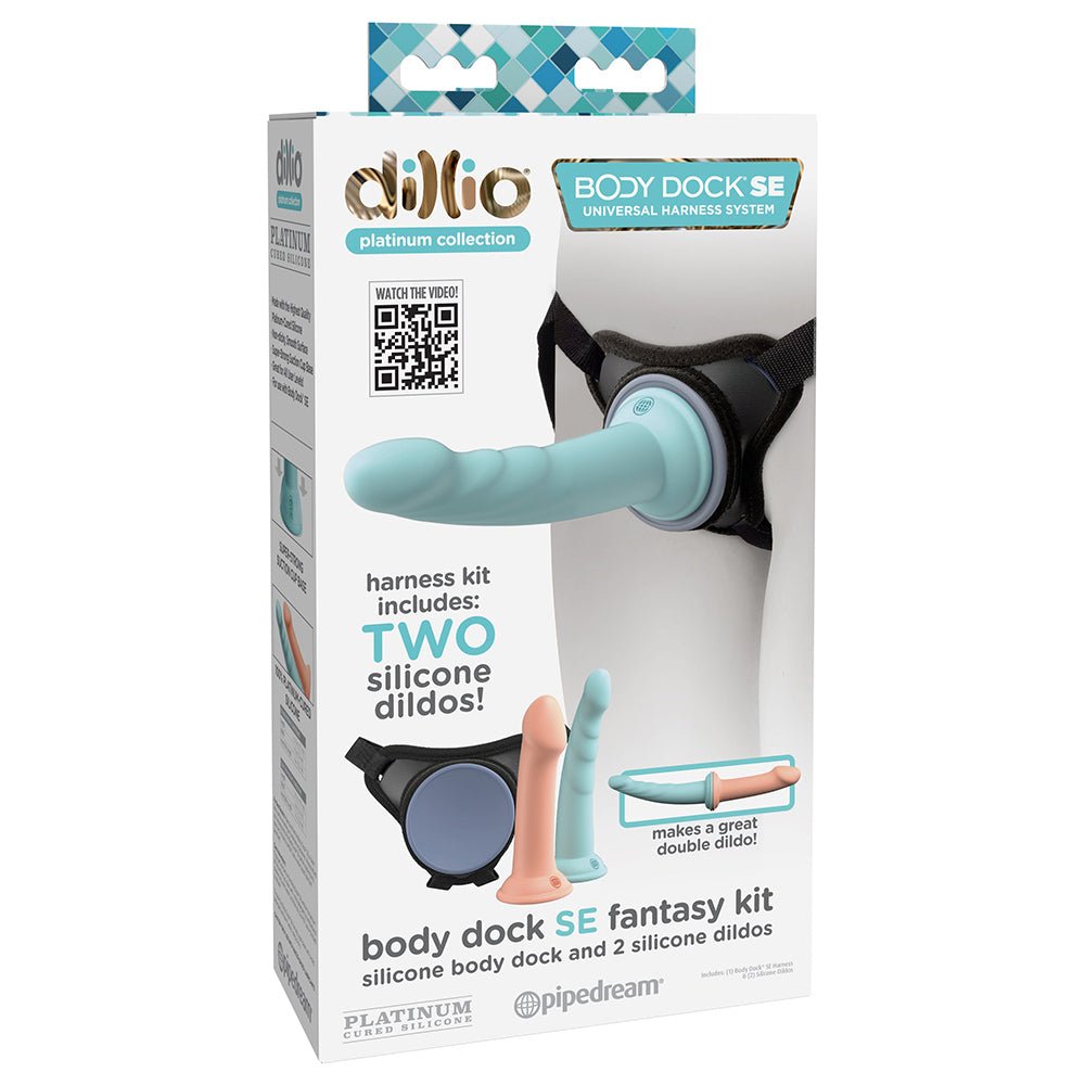 dillio-platinum-body-dock-se-fantasy-kit-with-6-7-in-silicone-dildos Dillio Platinum Body Dock SE Fantasy Kit with 6 & 7 in. Silicone Dildos - Image 1