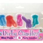 Dirty Penis Candles 5 Party Candles
