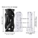 Dorcel Deep Blow Black Manual Stroker – TPE – Black - Image 6