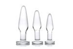 Dosha 3 Piece Glass Anal Plug Kit