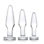 Dosha 3 Piece Glass Anal Plug Kit