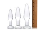 Dosha 3 Piece Glass Anal Plug Kit - Image 3