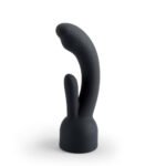Doxy 3 Silicone Rabbit Wand Attachment – Black - Image 2