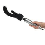 Doxy 3 Silicone Rabbit Wand Attachment – Black - Image 4