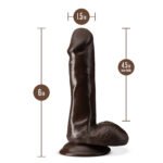 Dr. Skin Plus - 6 Inch Posable Dildo With Balls -  Chocolate - Image 2