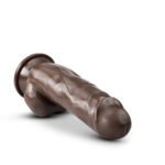 Dr. Skin Plus - 7 Inch Girthy Posable Dildo With  Balls - Chocolate - Image 5