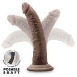Dr. Skin Plus - 7 Inch Posable Dildo - Chocolate - Image 4