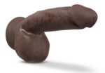 Dr. Skin Plus - 8 Inch Thick Poseable Dildo With Squeezable Balls - Chocolate - Image 4