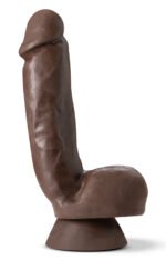 Dr. Skin Plus - 8 Inch Thick Poseable Dildo With Squeezable Balls - Chocolate - Image 6