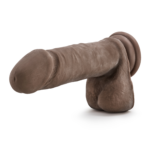 Dr. Skin Plus - 9 Inch Thick Posable Dildo With  Balls - Chocolate - Image 3