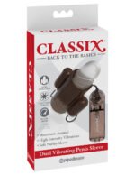 Dual Vibrating Penis Sleeve - Smoke