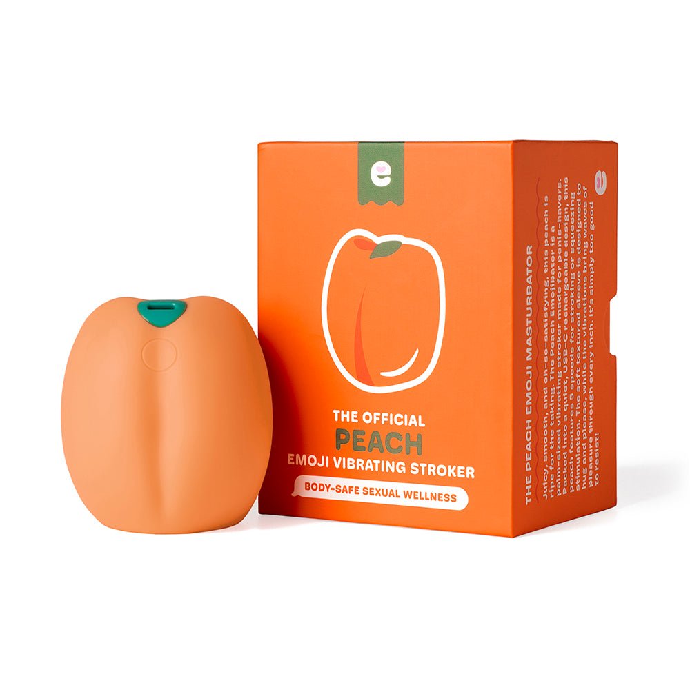 emojibator-peach-vibrating-stroker Emojibator Peach Vibrating Stroker - Image 1