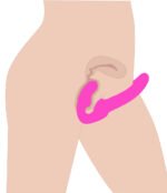 Evoke Rechargeable Vibrating Silicone Strapless Strap on - Pink - Image 2