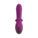 Evolved Deep Ecstasy Wild Aster Ribbed Thrusting Vibrator with Rotating Clitoral Stimulator – Purple - Image 10