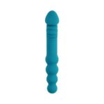 Evolved Flip Flop Rechargeable Silicone Dual-Ended Vibrator Teal - Image 2