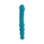 Evolved Flip Flop Rechargeable Silicone Dual-Ended Vibrator Teal - Image 3