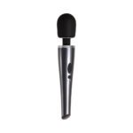 Evolved Mighty Metallic Wand Rechargeable Silicone Wand Vibrator Chrome/Black - Image 4