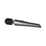 Evolved Mighty Metallic Wand Rechargeable Silicone Wand Vibrator Chrome/Black - Image 6
