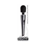 Evolved Mighty Metallic Wand Rechargeable Silicone Wand Vibrator Chrome/Black - Image 7