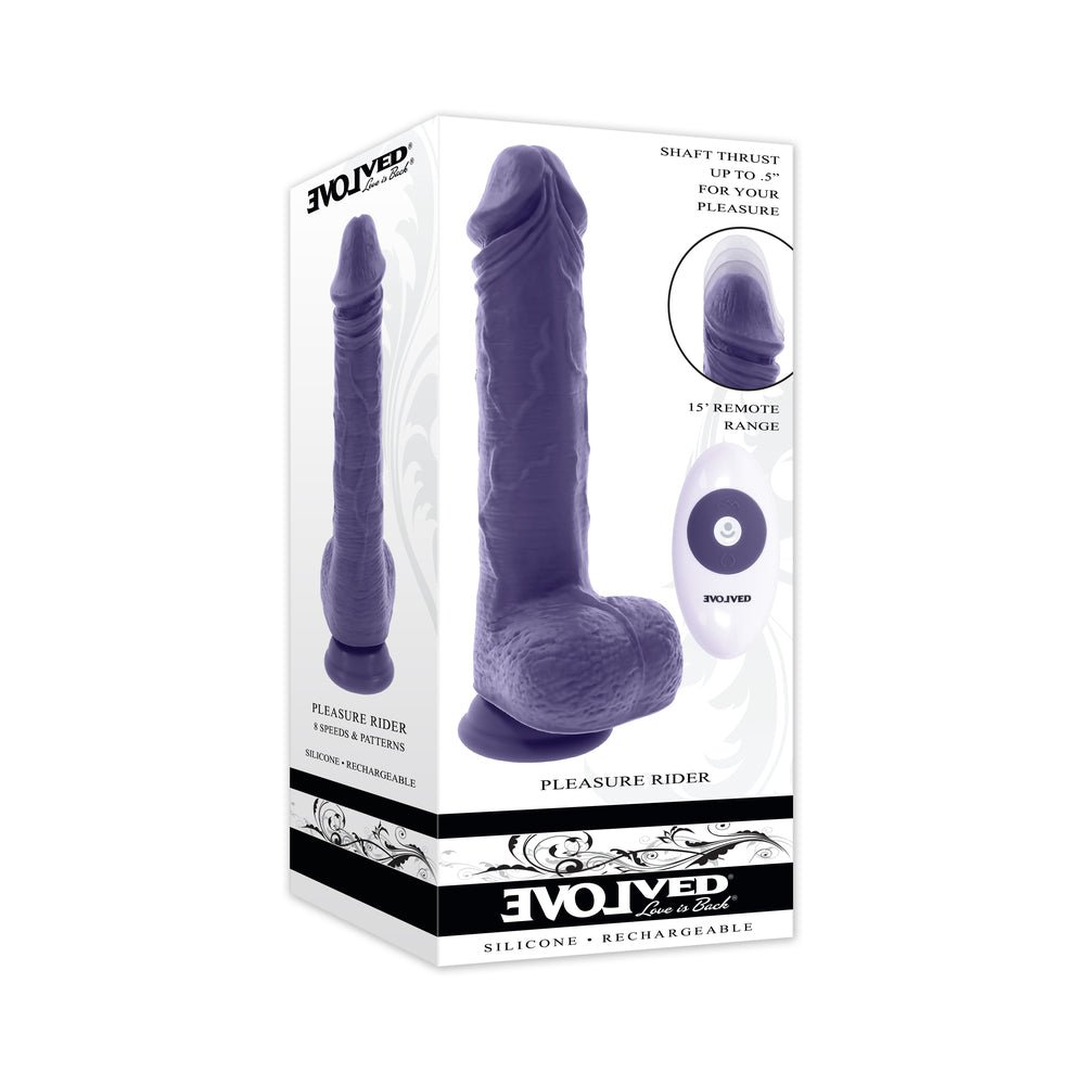 evolved-pleasure-rider-rechargeable-dildo-with-remote-silicone-purple Evolved Pleasure Rider Rechargeable Dildo with Remote Silicone Purple - Image 1