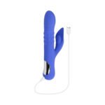 Evolved Pop Goes The O Blue Rechargeable Vibrator with Dual Motors and Petal Stimulator - Image 9