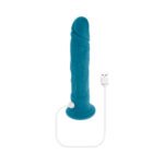 Evolved Tsunami Rechargeable Vibrating Dildo – Phthalate-Free Silicone, Teal - Image 8