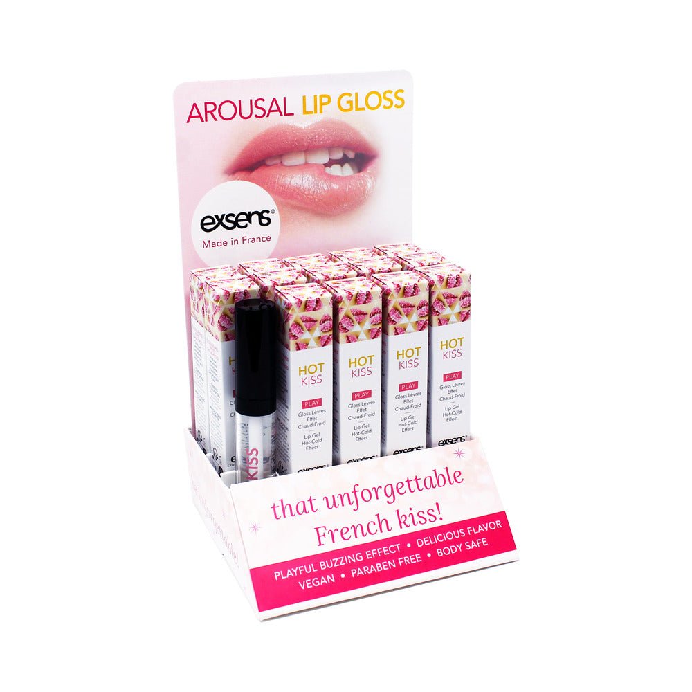 exsens-hot-kiss-arousal-lip-gloss-15pc-display Exsens Hot Kiss Arousal Lip Gloss 15pc Display - Image 1