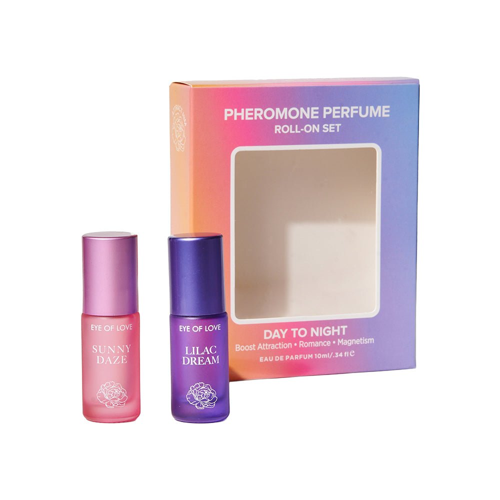eye-of-love-pheromone-parfum-set-034-oz-roll-on-sunny-dazelilac-dream Eye of Love Pheromone Parfum Set 0.34 oz. Roll-On Sunny Daze/Lilac Dream - Image 1