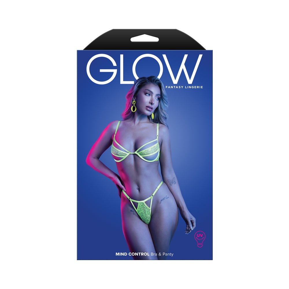 fantasy-lingerie-glow-mind-control-uv-reactive-paneled-underwire-bra-panty-sm Fantasy Lingerie Glow Mind Control UV Reactive Paneled Underwire Bra & Panty S/M - Image 1